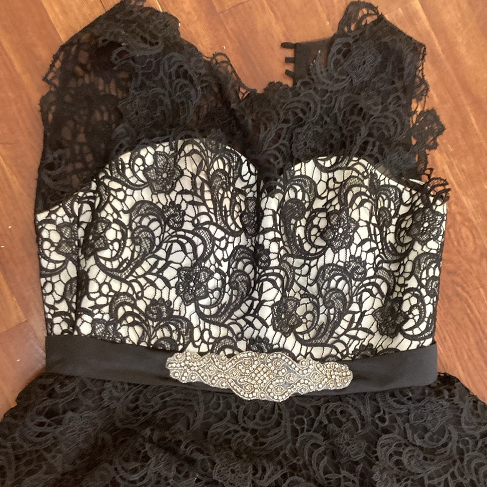 Vtg Inspired  NWT 50s Rockabilly Lace prom party dress lace over satin tulle - Picture 9 of 10